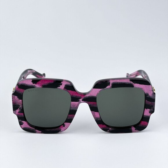 Gucci GG1547S 003 BRAND NEW Sunglasses Black Grey Women Square main image 5